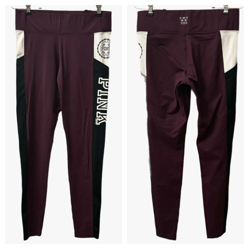 PINK Victorias Secret Wine Colored 7/8 Length Leggings Women’s Size Medium